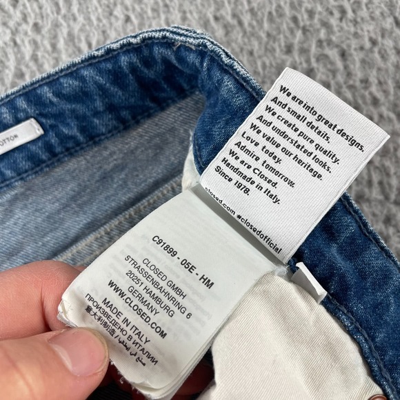 Closed Jeans Organic Cotton Women's Size 28 Candiani Blue Denim Handmade Italy - Picture 7 of 16